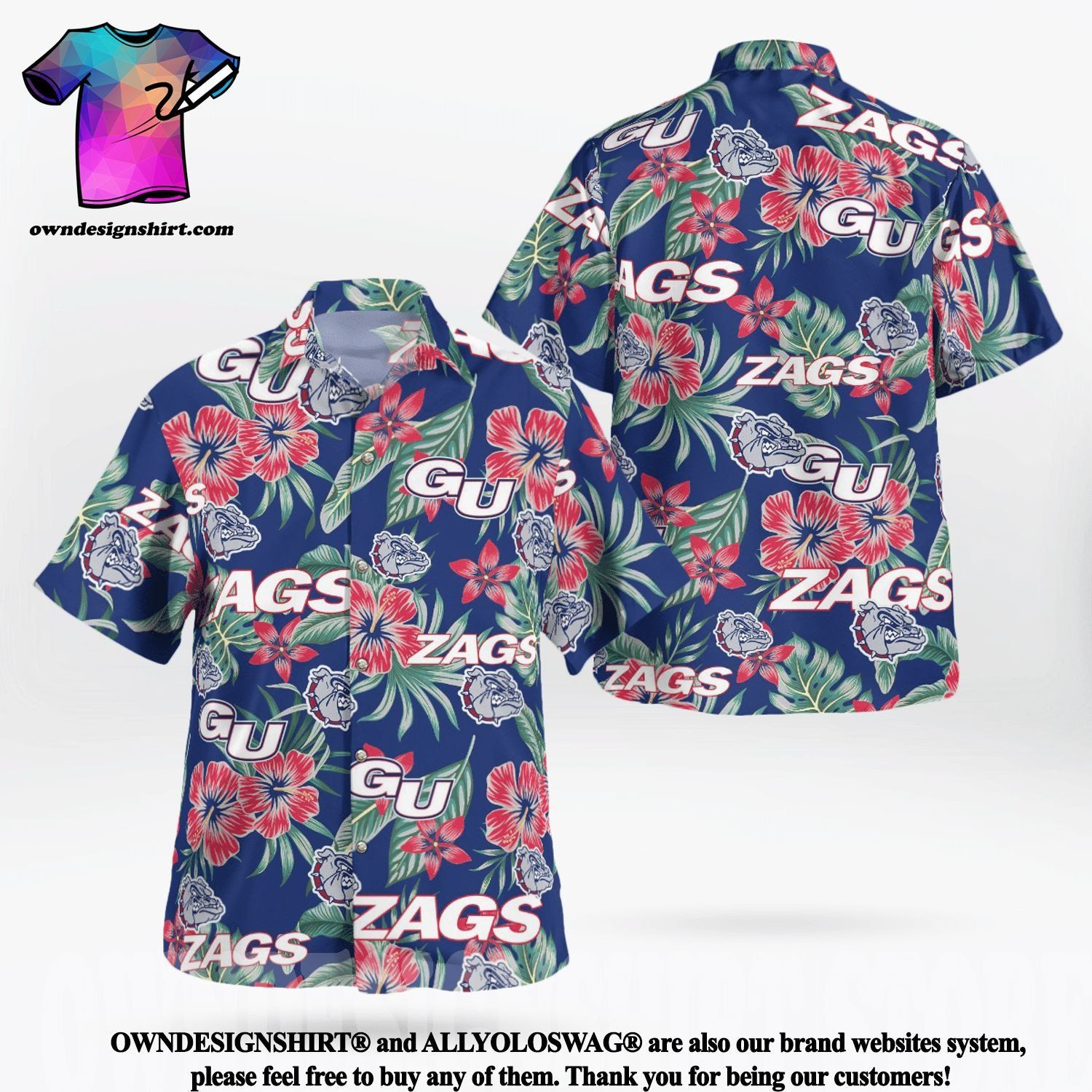 NCCA Gonzaga Bulldogs Aloha Summer Hawaiian Shirt