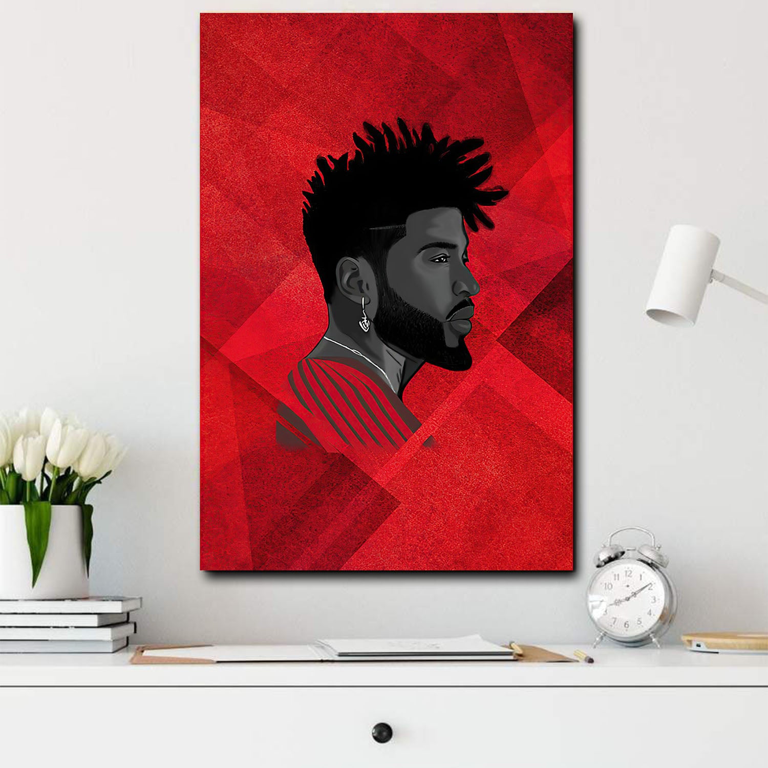 African American Motivational Canvass Dark Skin Man Living Room Bedroom Bathroom Home Decoration