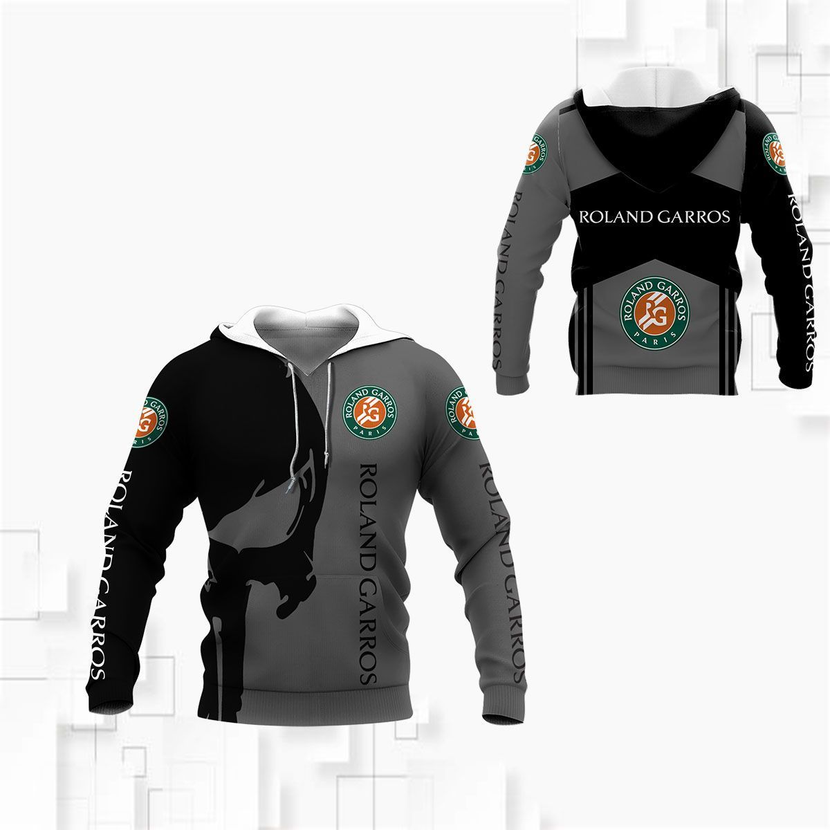 3D All Over Printed Roland-Garros DVT-NH Shirts Ver 1 (Grey)
