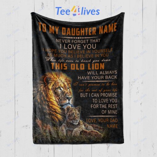 To My Daughter From Dad Lion Son Soft Cozy Lightweight Premium Blanket