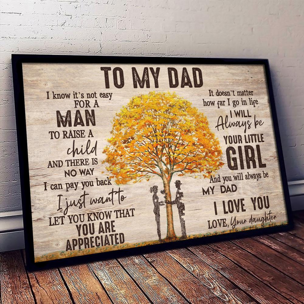 Gift For Dad Poster Dad You Are Appreciated Standard Poster – MD – Home ...