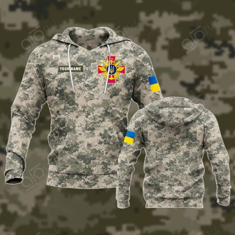 Customize Armed Forces Of Ukraine Camo All Over Print Hoodies