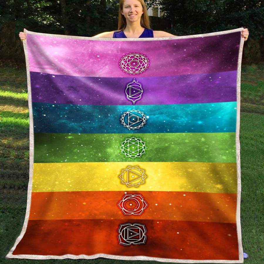 Hippie Blanket 7 Chakras Colorful Design Giving Indian