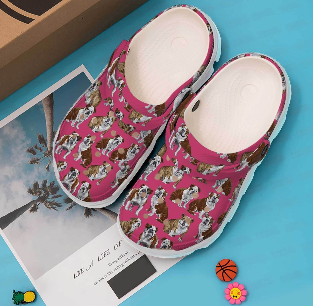 Bulldog Personalized Clog, Custom Name, Text Pretty Bulldog Pattern, Fashion Style For Women, Men, Kid, Print 3D