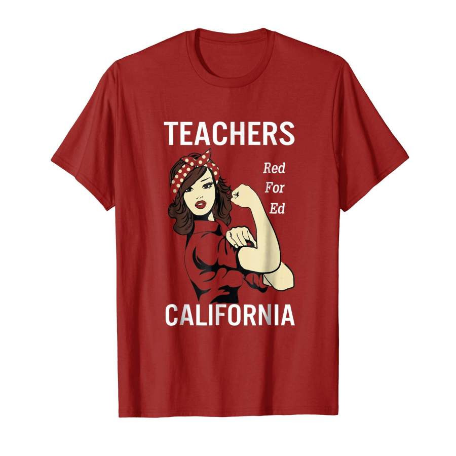 Red for ed California redfored teachers T Shirt Los Angeles