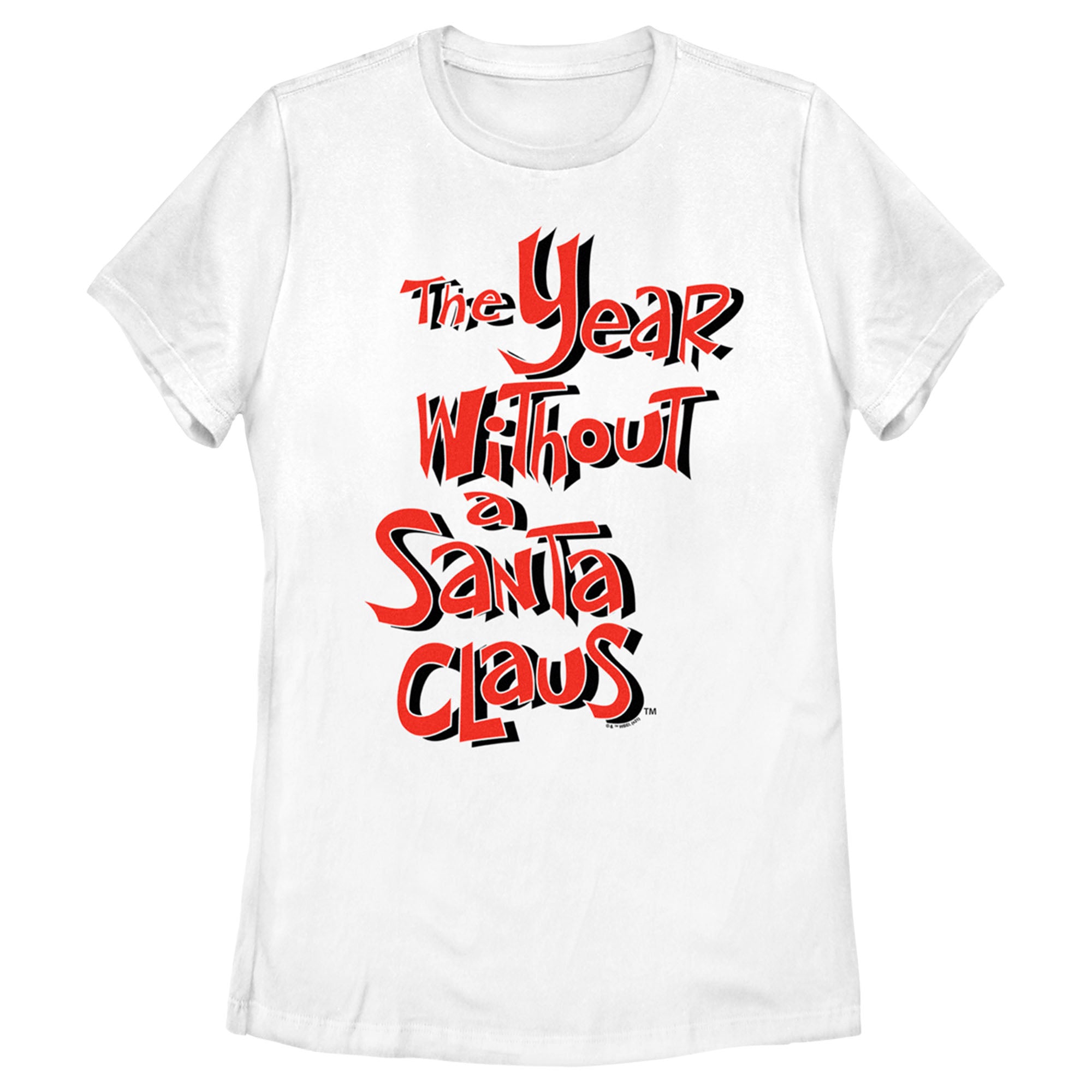 The Year Without A Santa Claus Women’S Red Logo Stack  T-Shirt