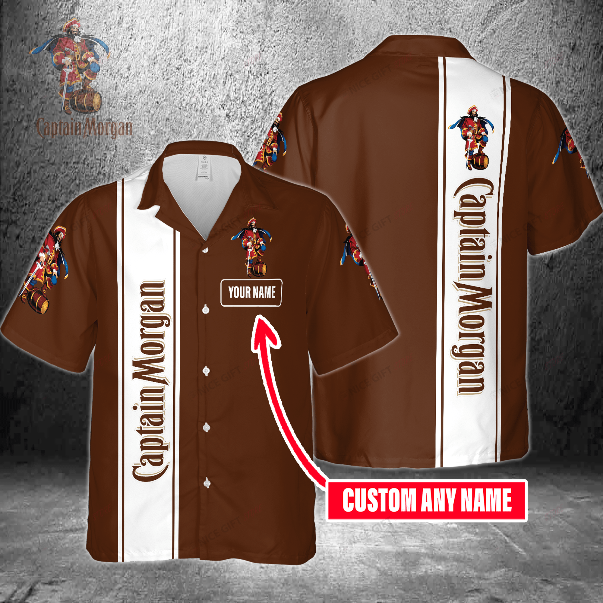 Captain Morgan Custom Name Hawaiian Shirt 3Hs-M2H4