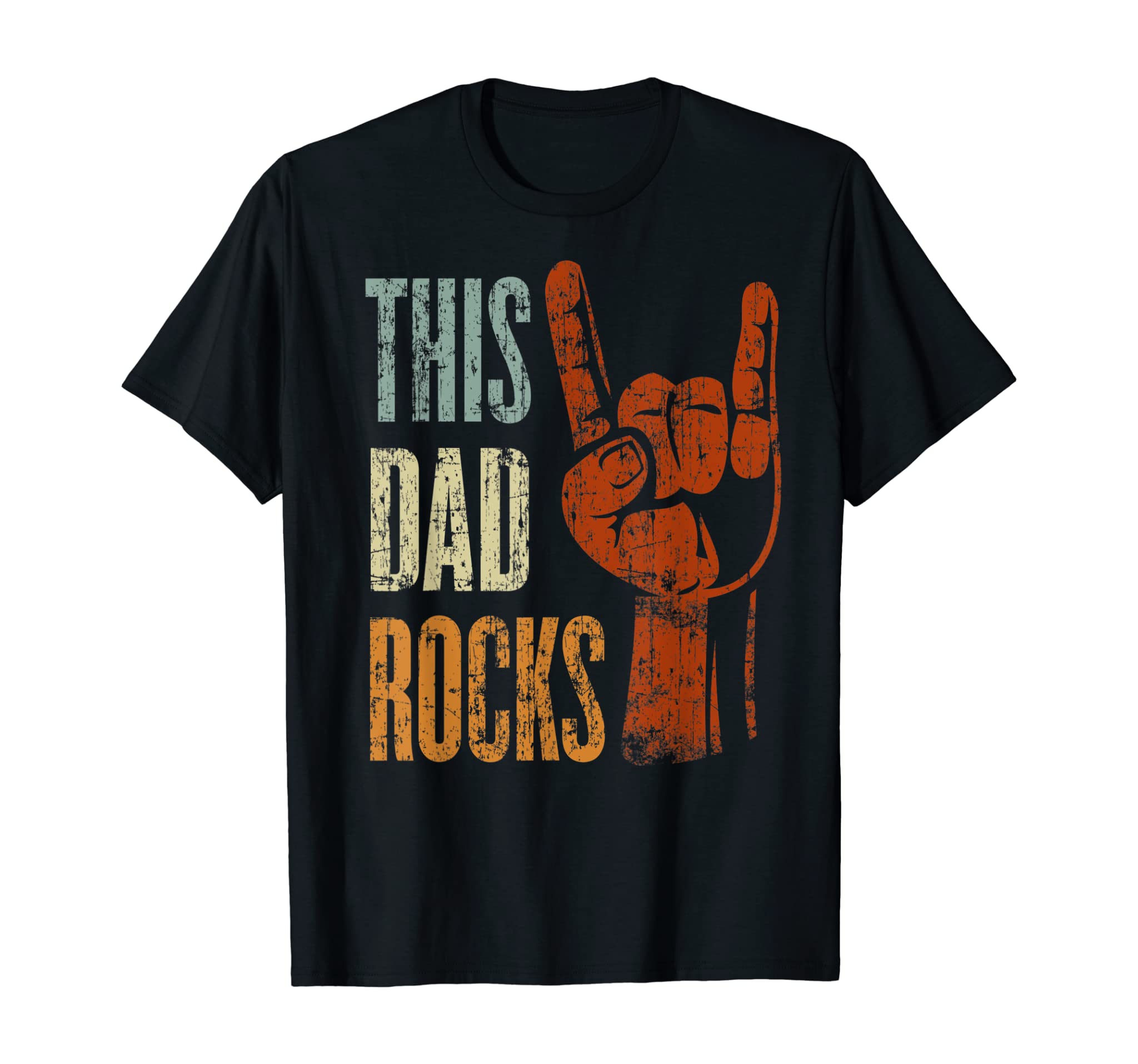 Mens This Dad Rocks Rock n Roll Metal T-Shirt Gift for Father