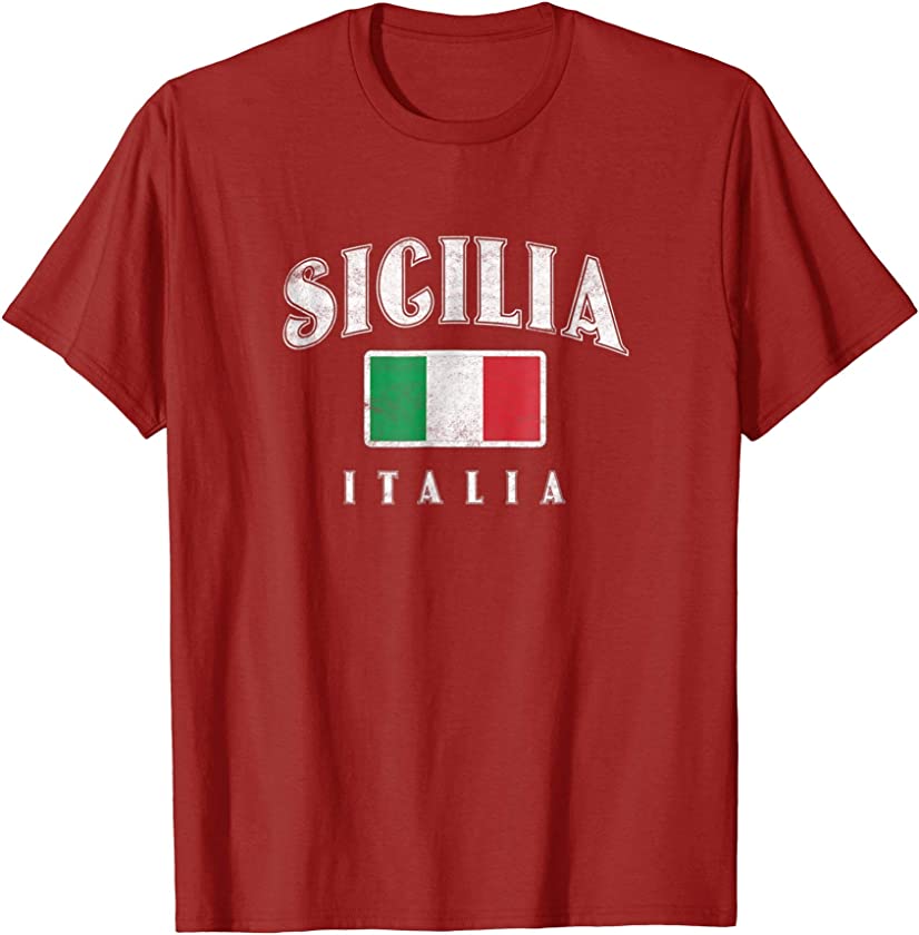 Vintage Sicilia Italy T-shirt Italian Souvenir Italia Sicily