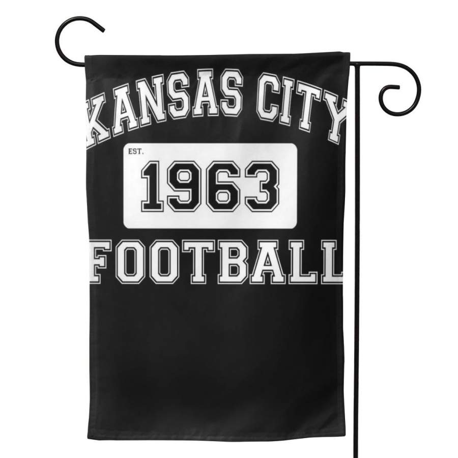 2 Pcs Garden Flag Kansas City Football Est. 1963 Horizontal Poster 12.5″x18″ -Mothers Day, Birthday Gifts for Mom, Dad, Wife, Husband, Daughters, Grandma, Friends