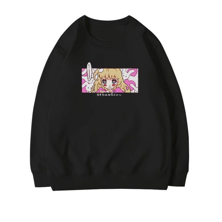 Cute Pink Hoodie Kawaii Rabbits