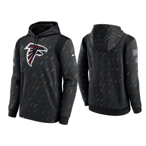 Men’S Atlanta Falcons 2021 Crucial Catch Charcoal Therma Pullover Hoodie Atlanta Falcons Charcoal Jacket