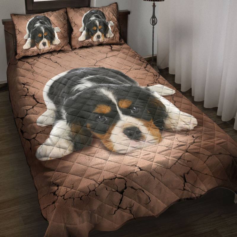 Cute Cavalier King Charles Puppy H7519 – Quilt Bedding Set