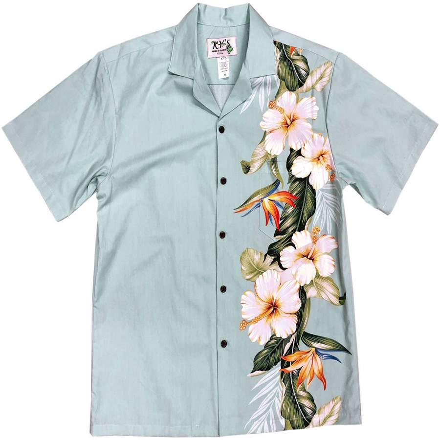 Hibiscus Paradise Green Hawaii Shirt Ha21632