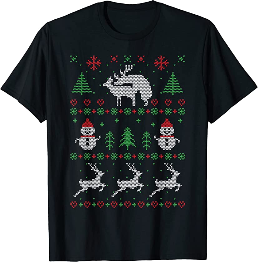 Ugly Christmas Dress with infamous humping reindeer T-Shirt