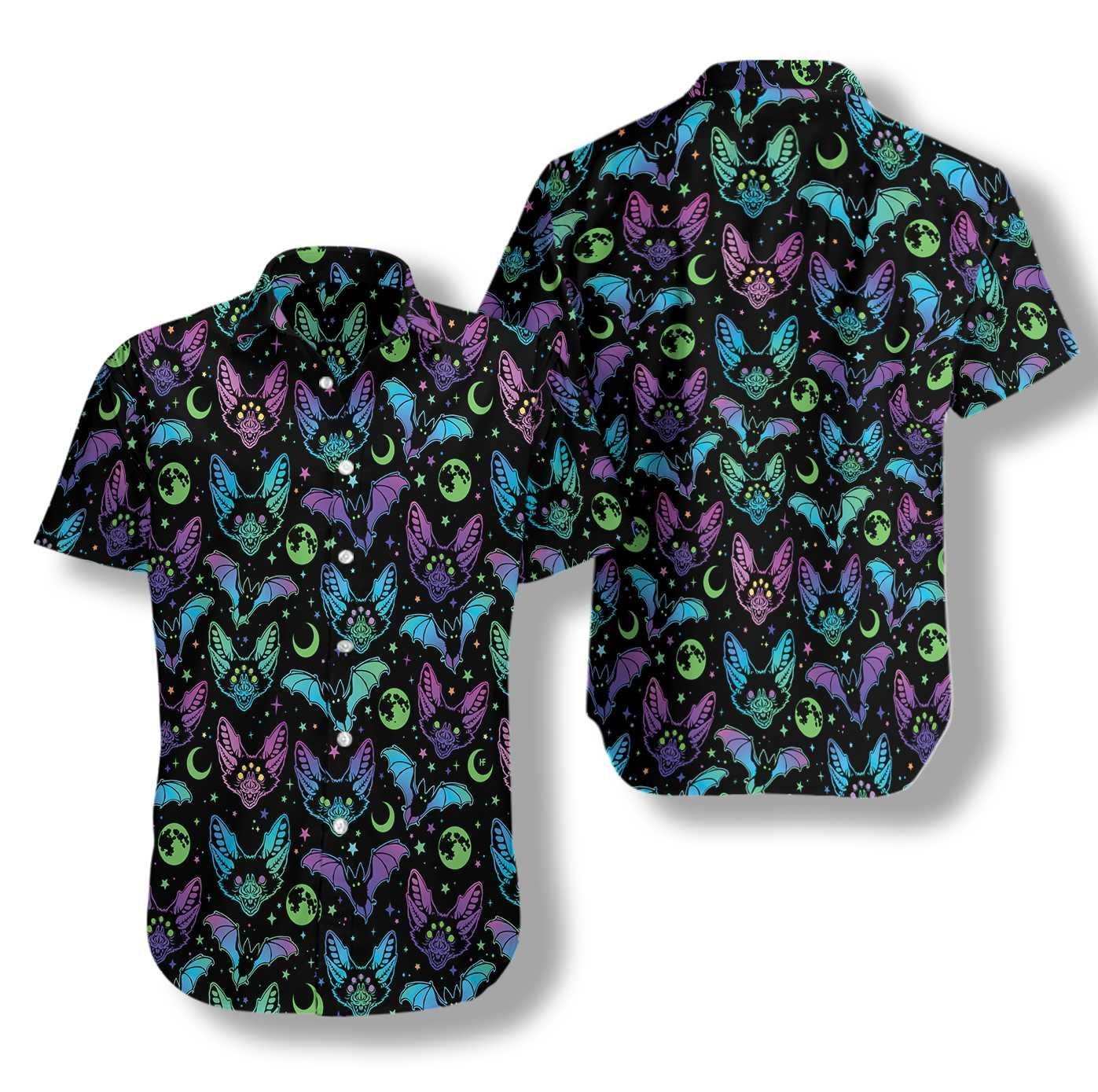 Multicolored Bats Hawaii Shirt Ha59011