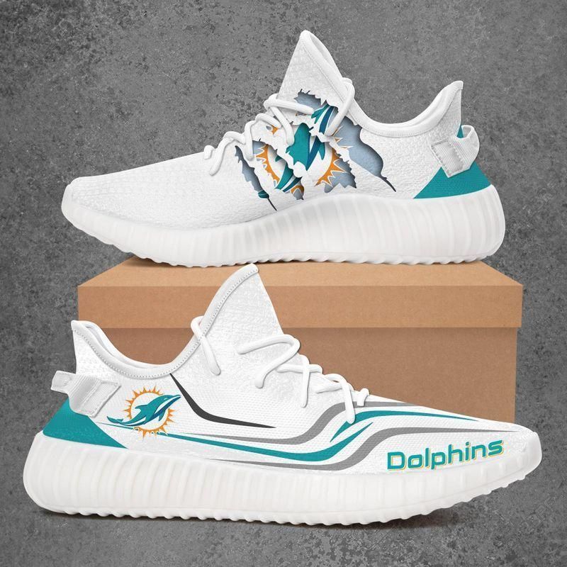 Miami Dolphins Custom Yeezy Sport Teams Yeezy Boost 350 V2 Top Trending Custom Shoes Gift 4