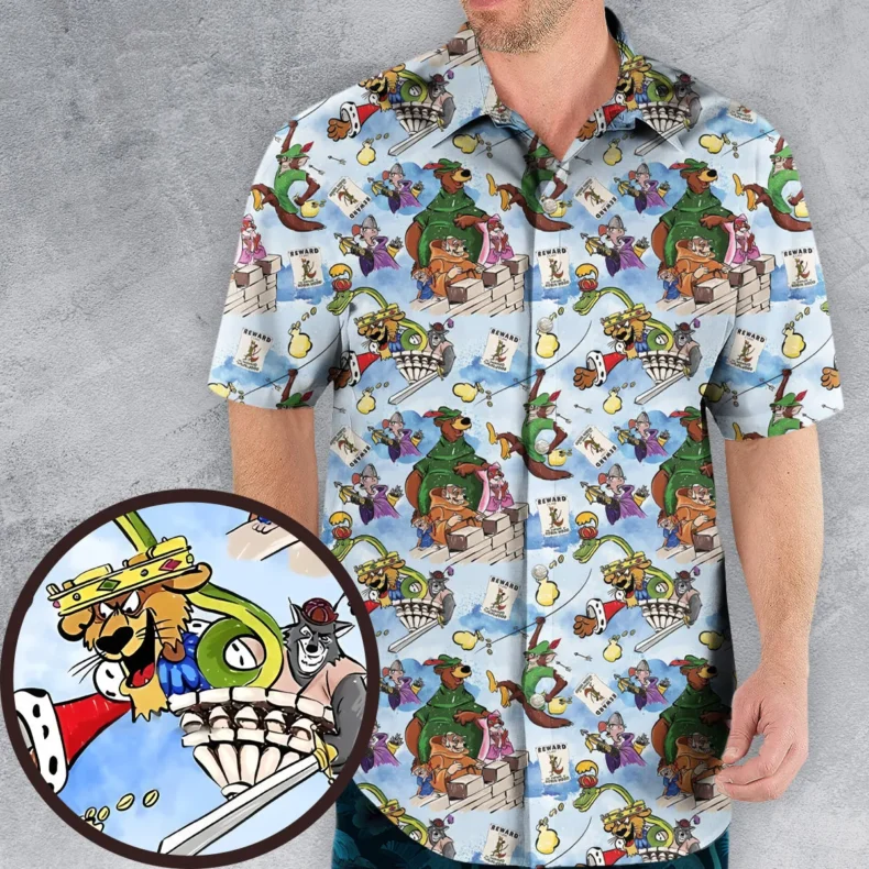 Robin Hood Characters Pattern Hawaiian Shirt