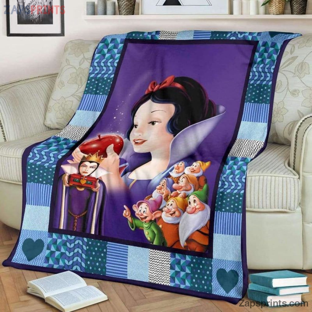 Snow White And 7 Dwarf Evil Queen Blanket