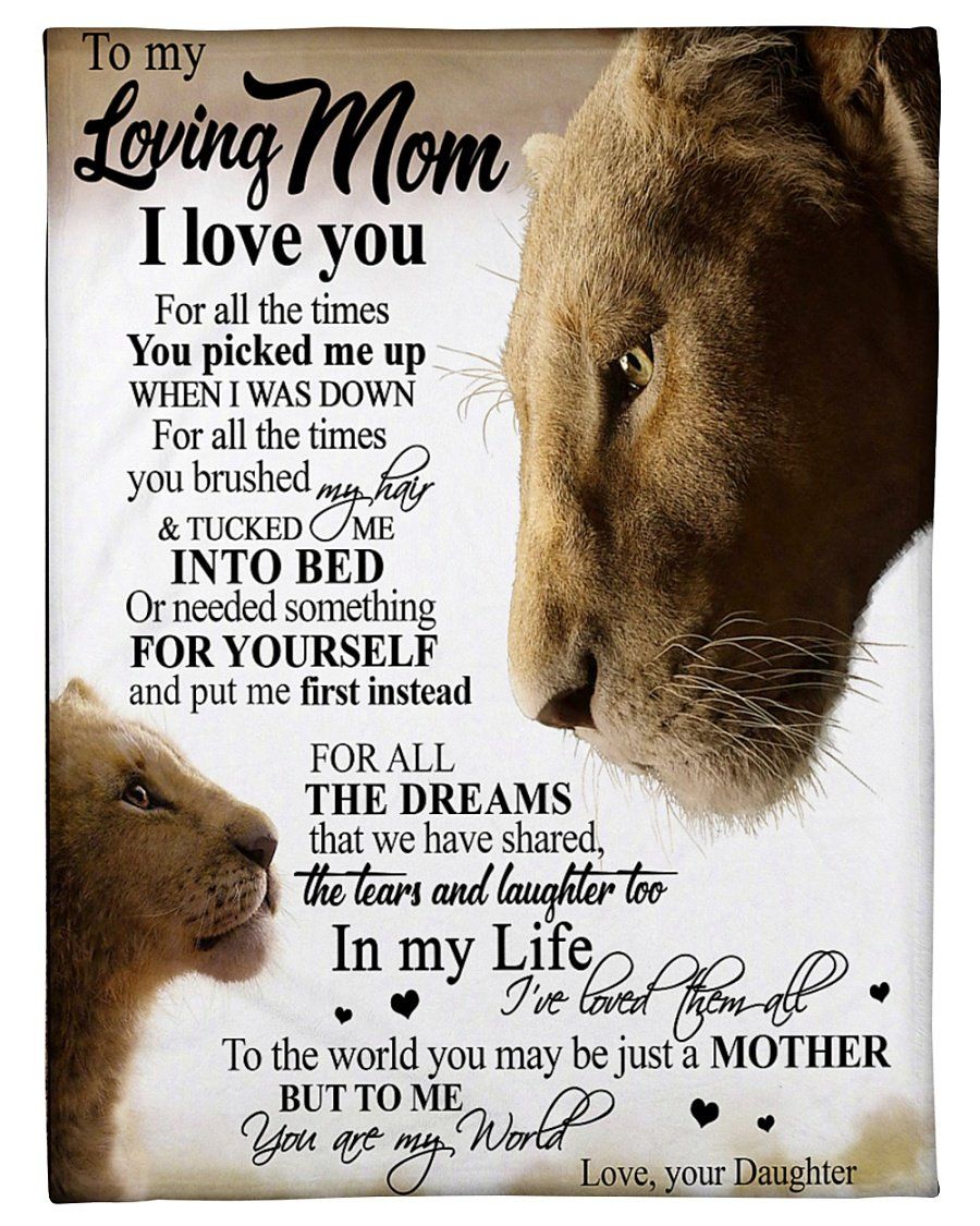 [Personalized Name] Mom Lion You Are The World Fleece Blanket, Sherpa Blanket, Gift For Parent, Family Member, Friends Gift, Christmas Gift, Home Decor, Home Living