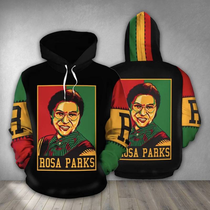 African – Rosa Parks Retro All Over Print Hoodies