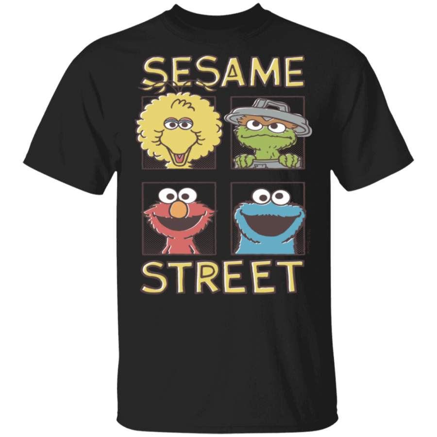 Sesame Street Vintage Character Comic Sesame Street Cookie Monter Elmo T-Shirt Adult Youth Toddler Size