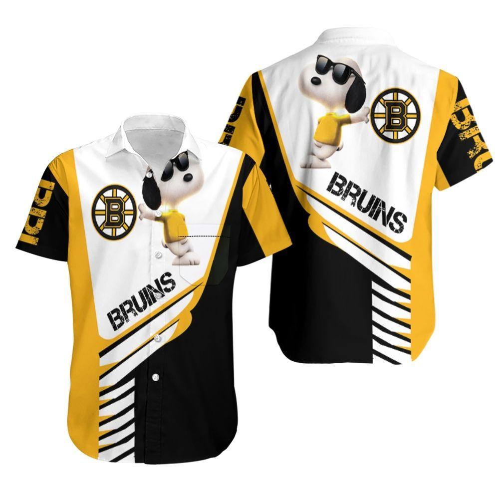 Beach Shirt Boston Bruins Snoopy For Fans 3D Hawaiian Shirt