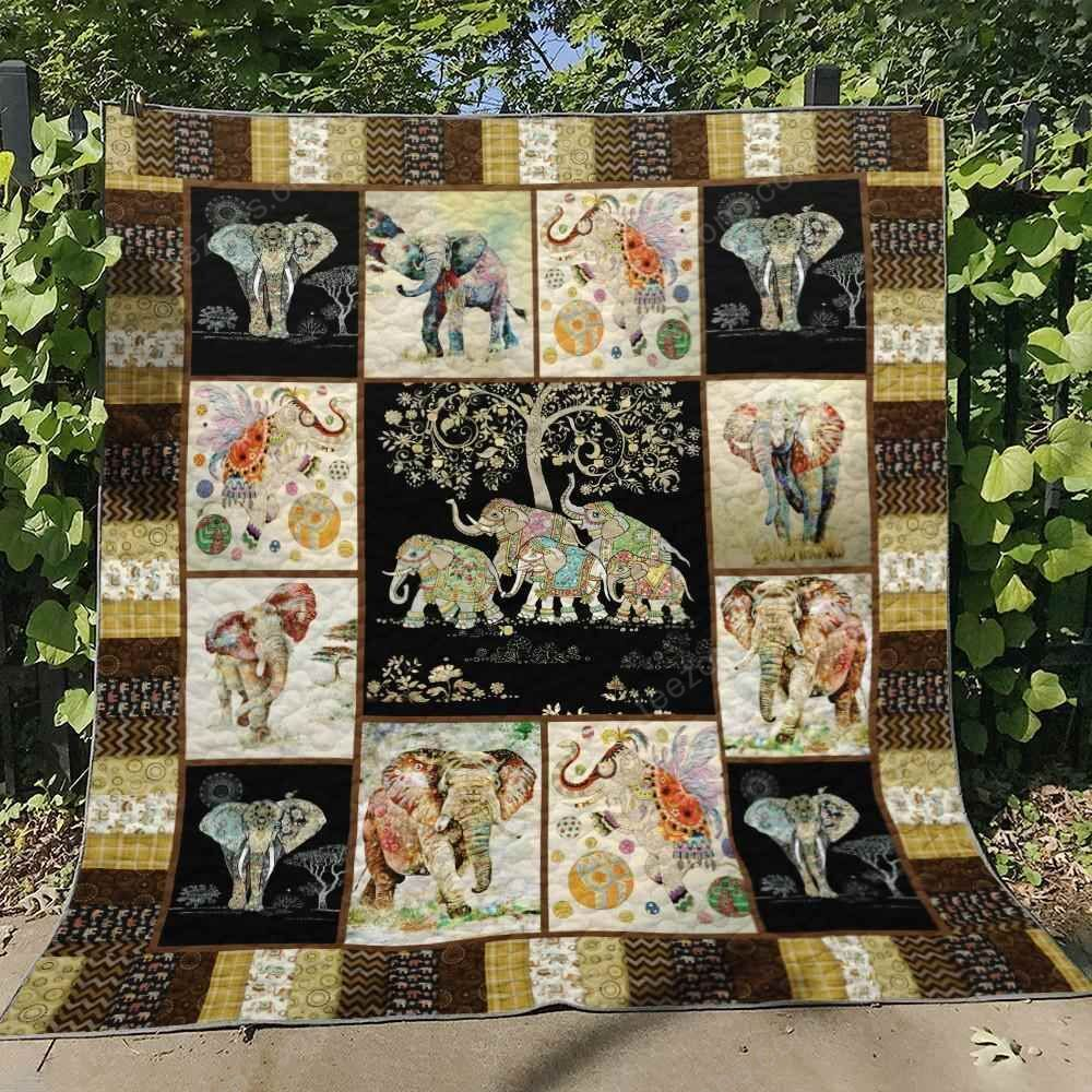 Elephant Ver1 Th1507 Quilt