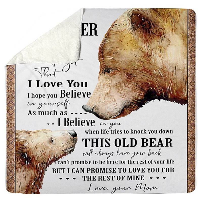 To My Daughter I Love You And Believe In You Bears Gifts From Mom Sherpa Blanket