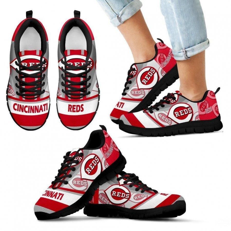 Three Impressing Point Of Logo Cincinnati Reds Sneakers #637