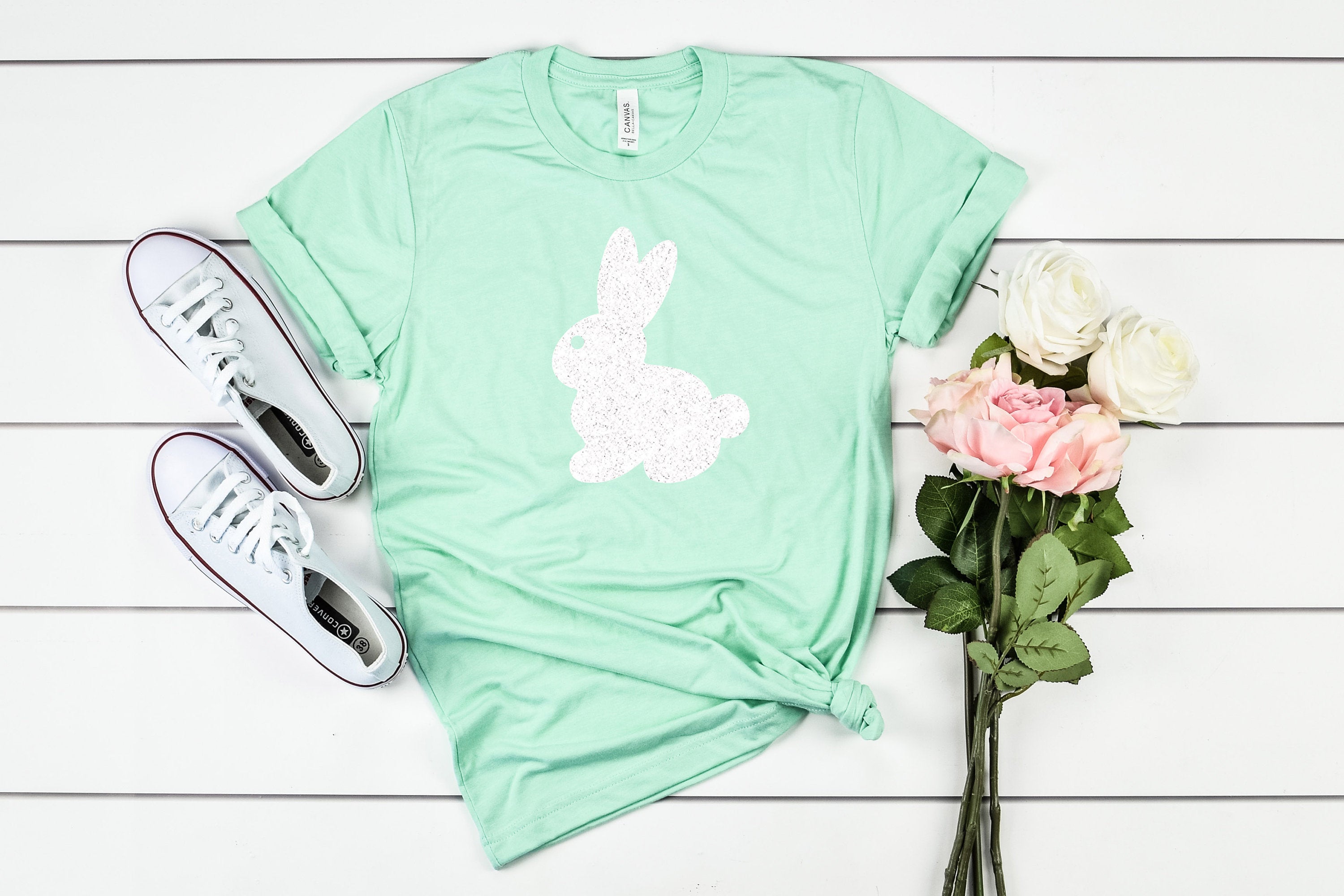 Womens Bunny Shirt – Glitter Easter Shirt – Womens Easter Shirt – Easter Shirt For Women – Cute Easter Shirt – Easter Gift – Easter Shirt