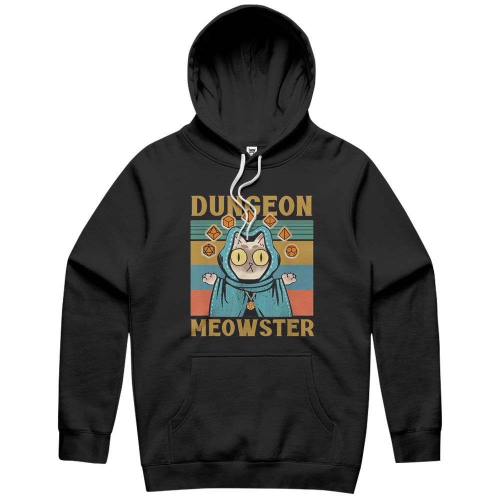 Dungeon Meowster Funny Nerdy-Gamer Cat-D20 Dice Rpg Hoodie