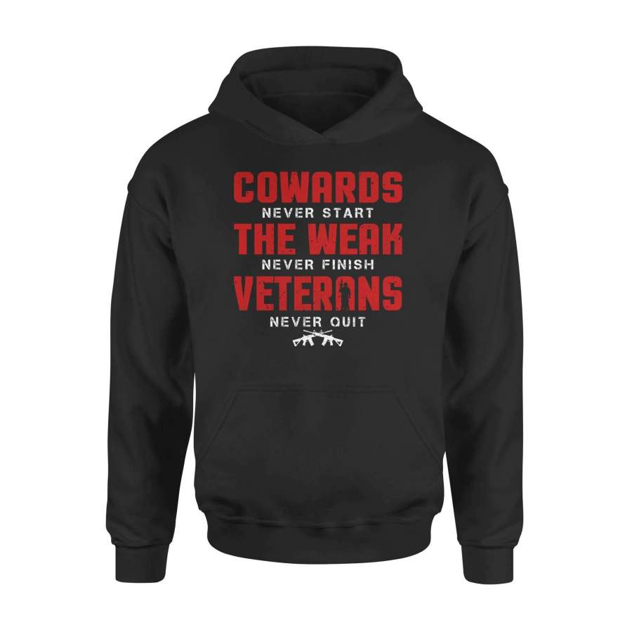 Veteran – Never Quit – Standard Hoodie