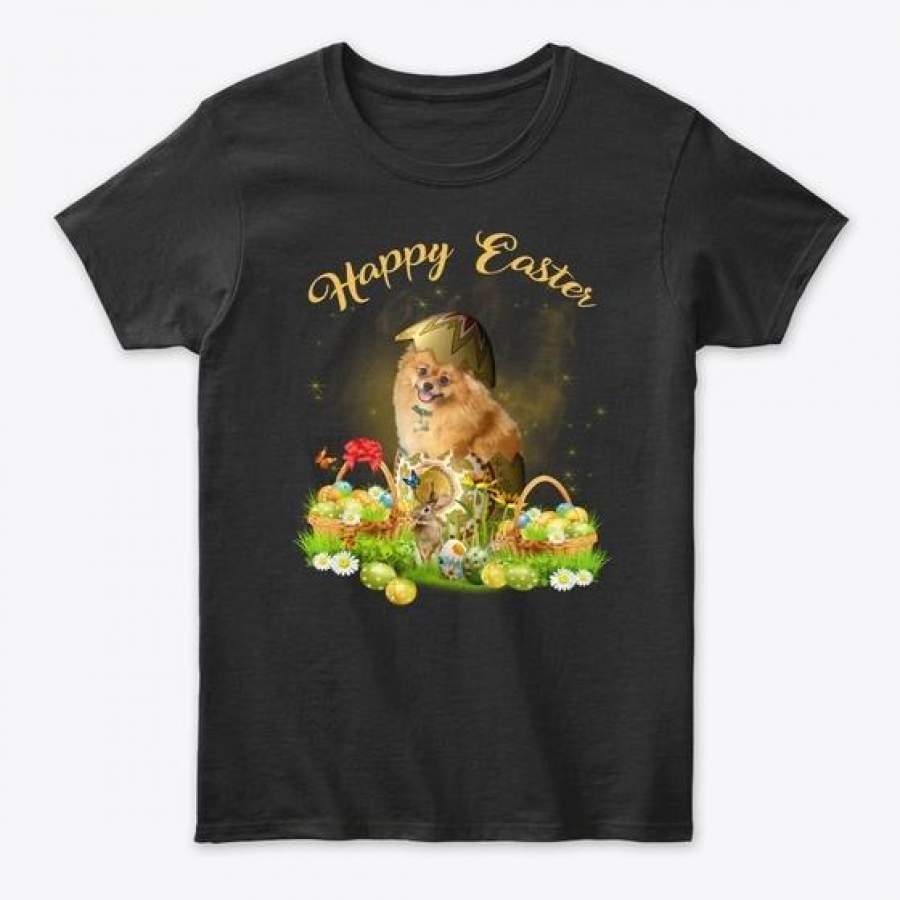 Pomeranian Happy Easter Day Gildan Women’s Tee T-Shirt