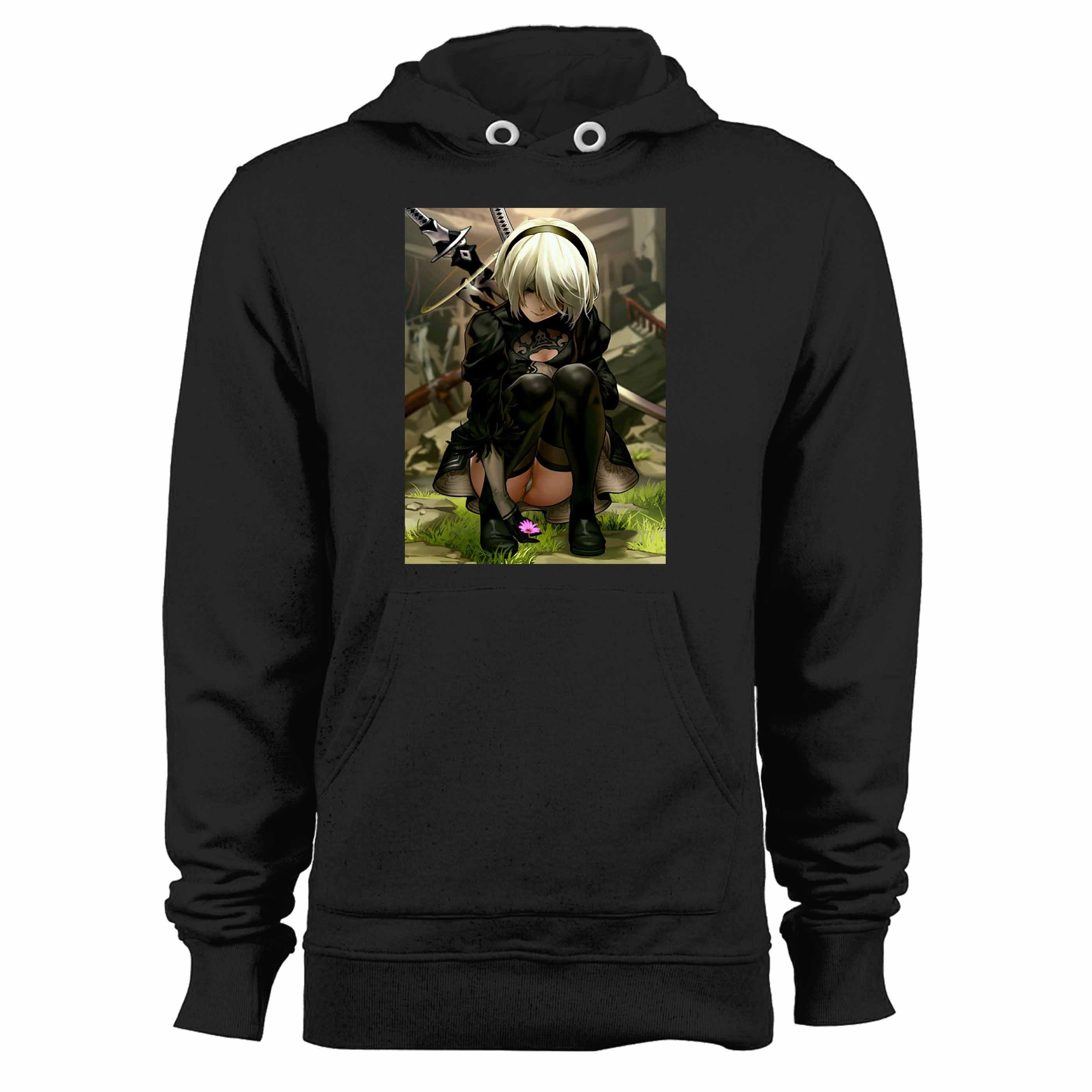 Nier Automata 2b Put The Flower Unisex Hoodie