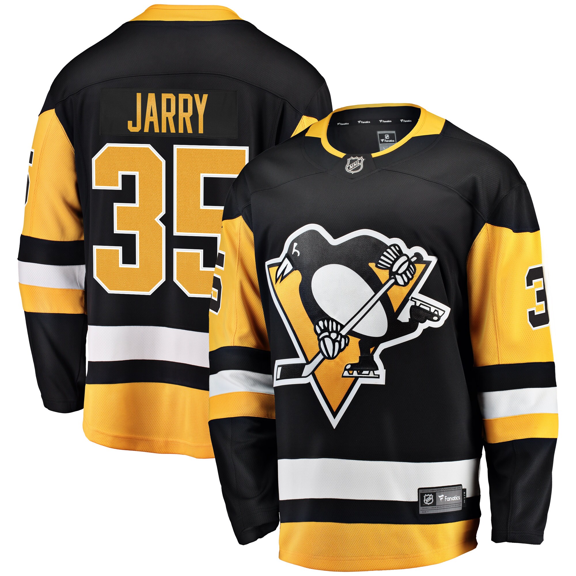 Men's Pittsburgh Penguins Tristan Jarry Black Home Breakaway Player Jersey