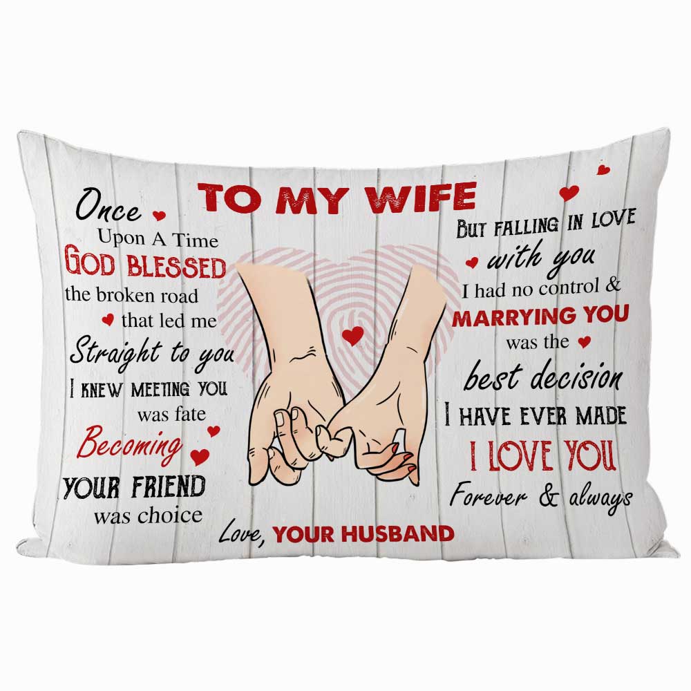 Personalized Couple Husband And Wife Rectangle Pillow Nb222 87O34 (Insert Included)