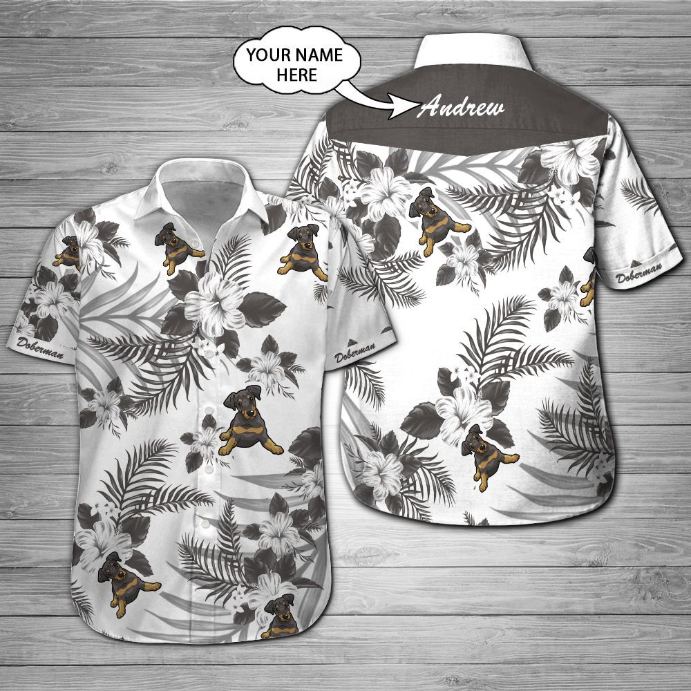 Doberman Custom Name Hawaii Shirt 201 Ha26255