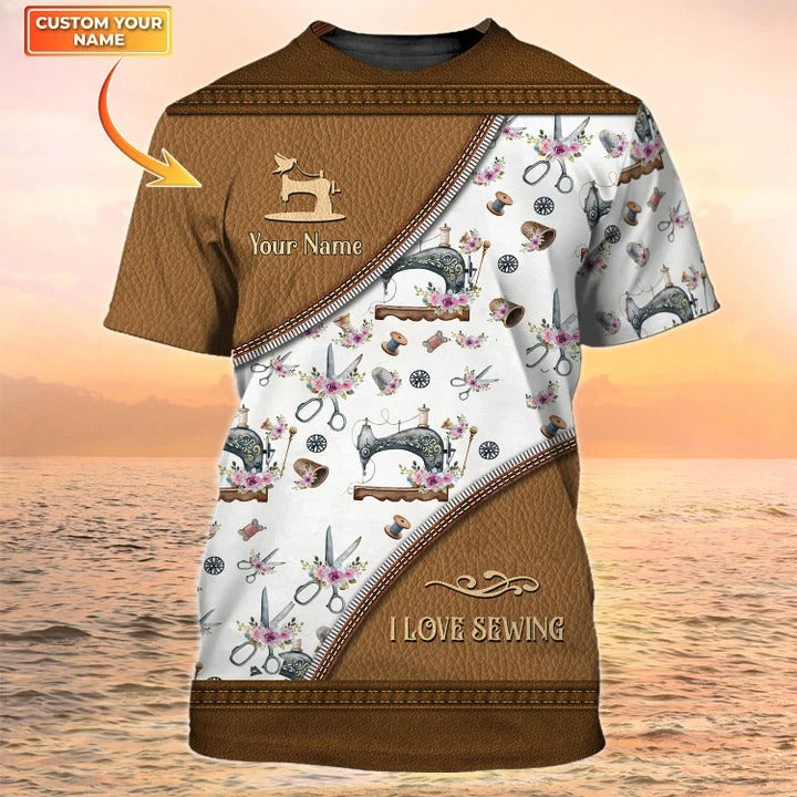 Personalized 3D All Over Print Sewing Pattern Shirts, Gift For Sewing Lover, Tshirt For Tailors