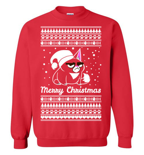 Ugly Christmas Sweater – Cat Motif