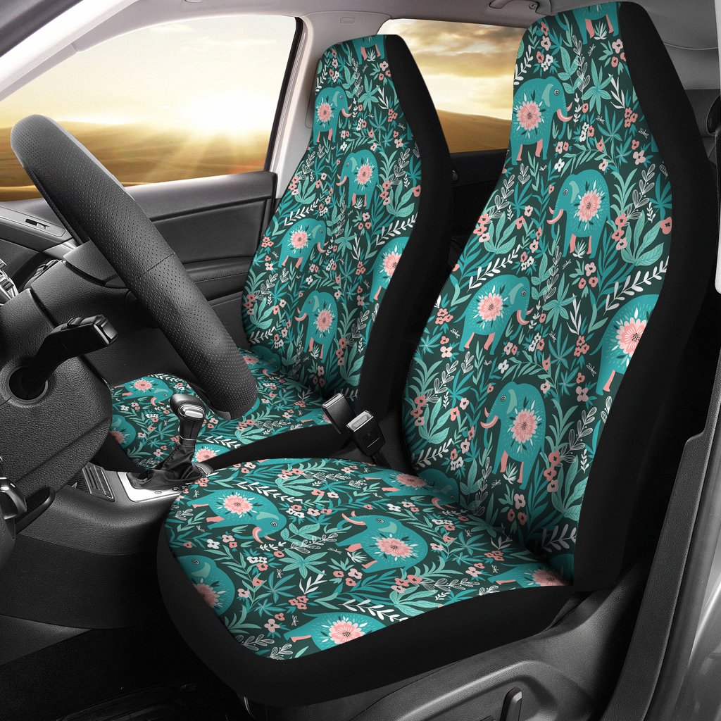 Elephants Jungle Pattern Universal Fit Car Seat Covers