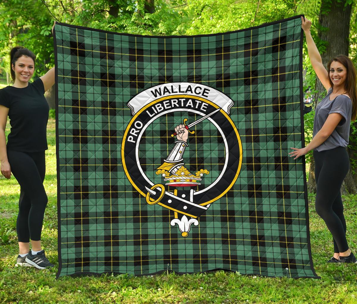 Wallace Hunting Ancient Tartan Clan Badge Premium Quilt Th8 Home Decor – Quilt