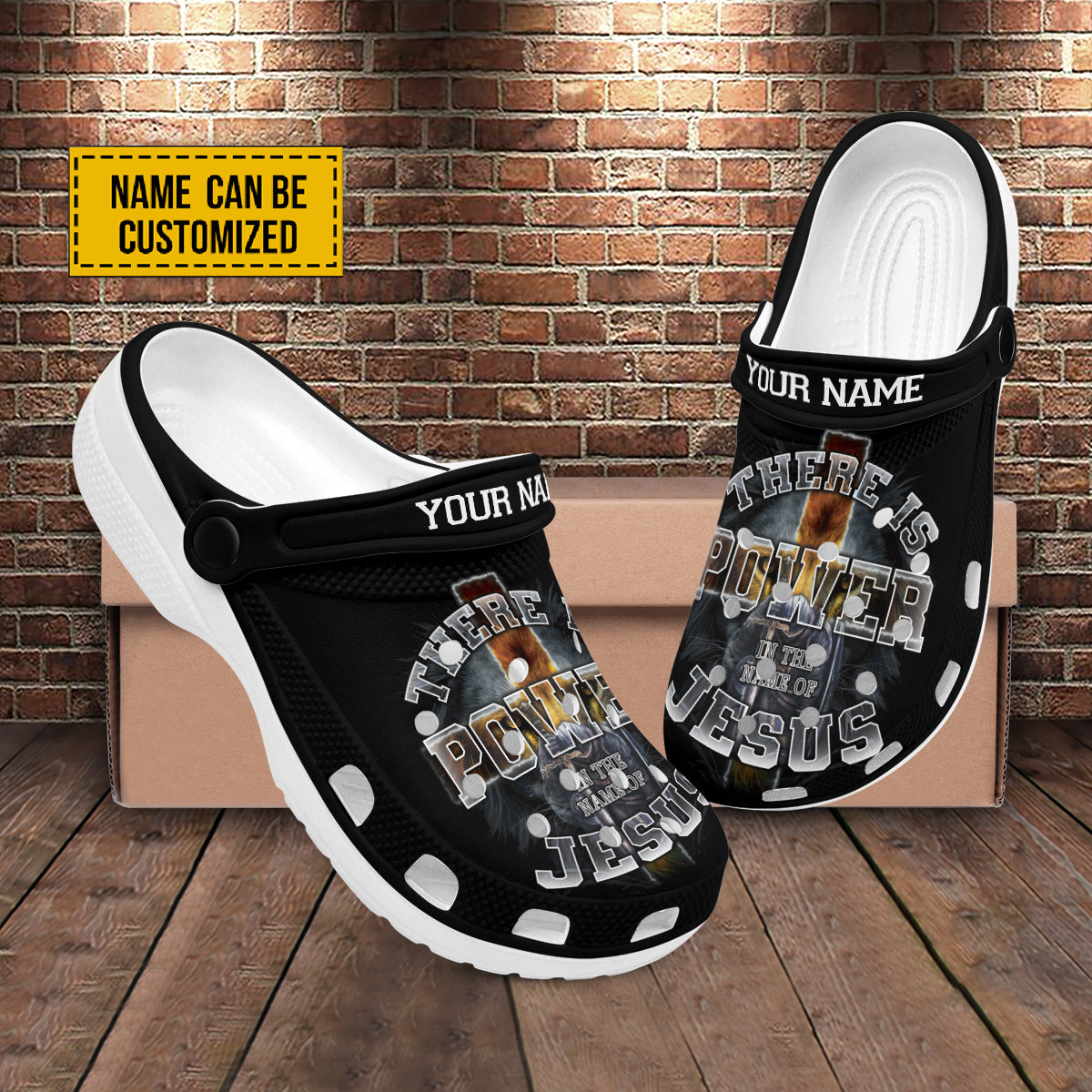 There Is Power In The Name Of Jesus Customized Crocs Crocband Clogs Shoes Comfortable For Men Women and Kids Gift For Jesus Lovers