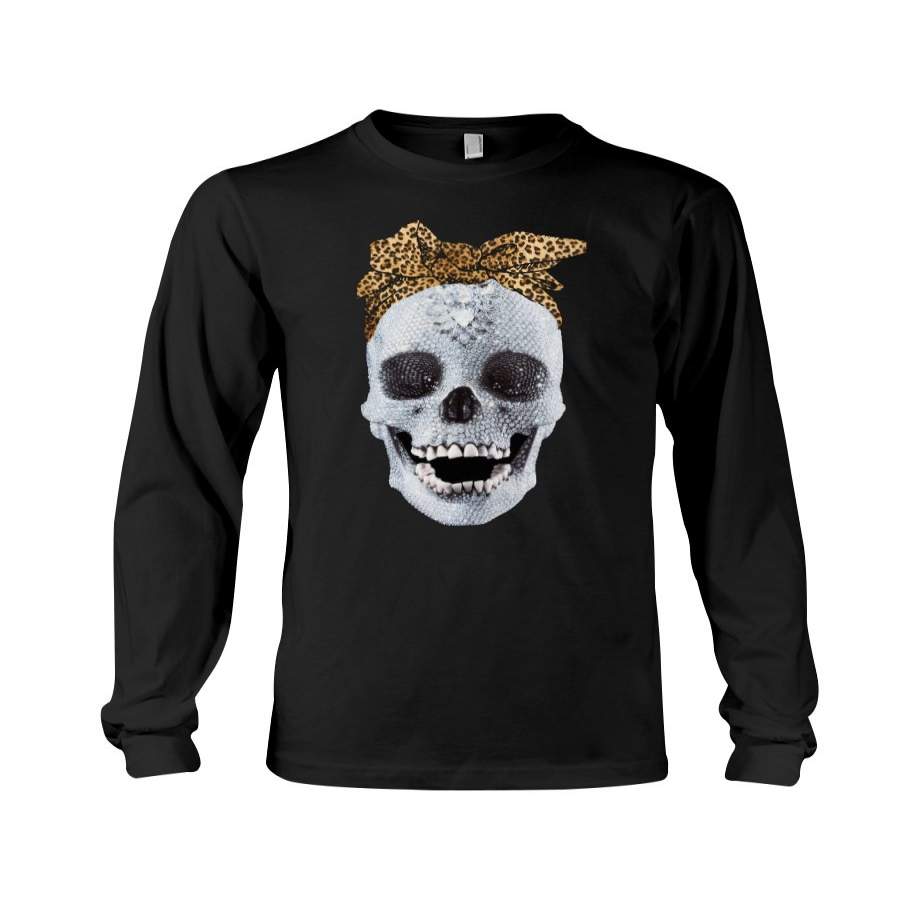 Diamond Skull Leopard Headband Cool Unisex Long Sleeve