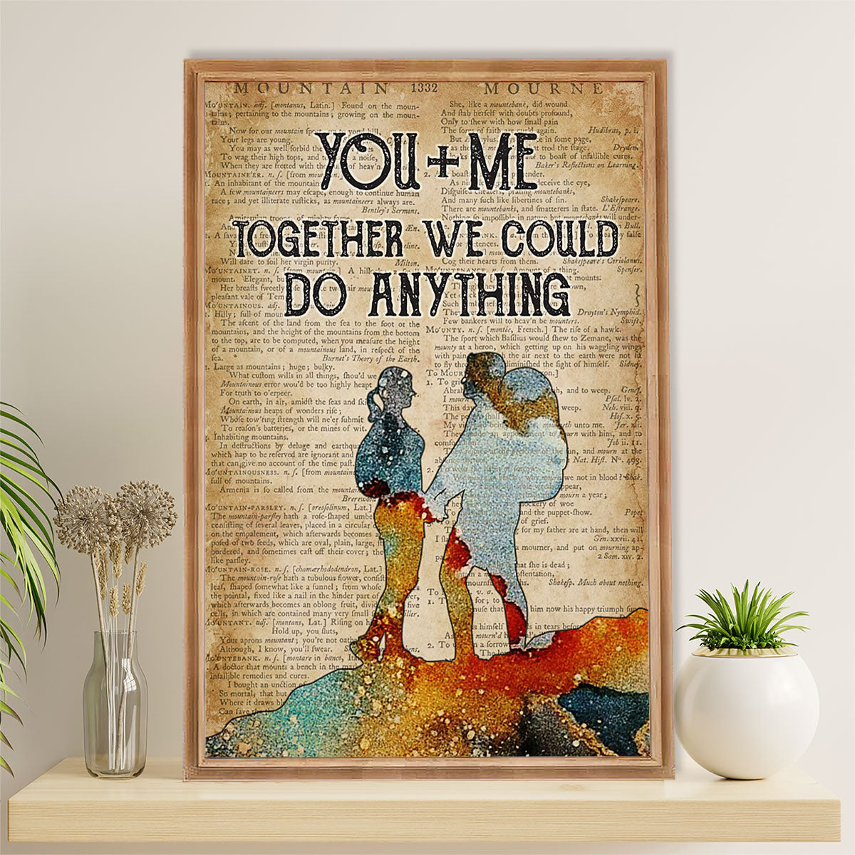 Camping Canvas | Couple – You & Me Together We Could Do Anything | Wall Art Gift For Campers