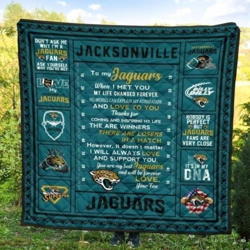 To My Jacksonville Jaguars Quilt Blanket Football Fan Gift Idea MN09