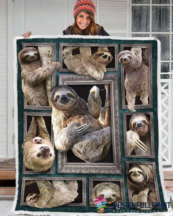 Cute Sloth Love Sloths Gilf For Christmas Blanket Hg