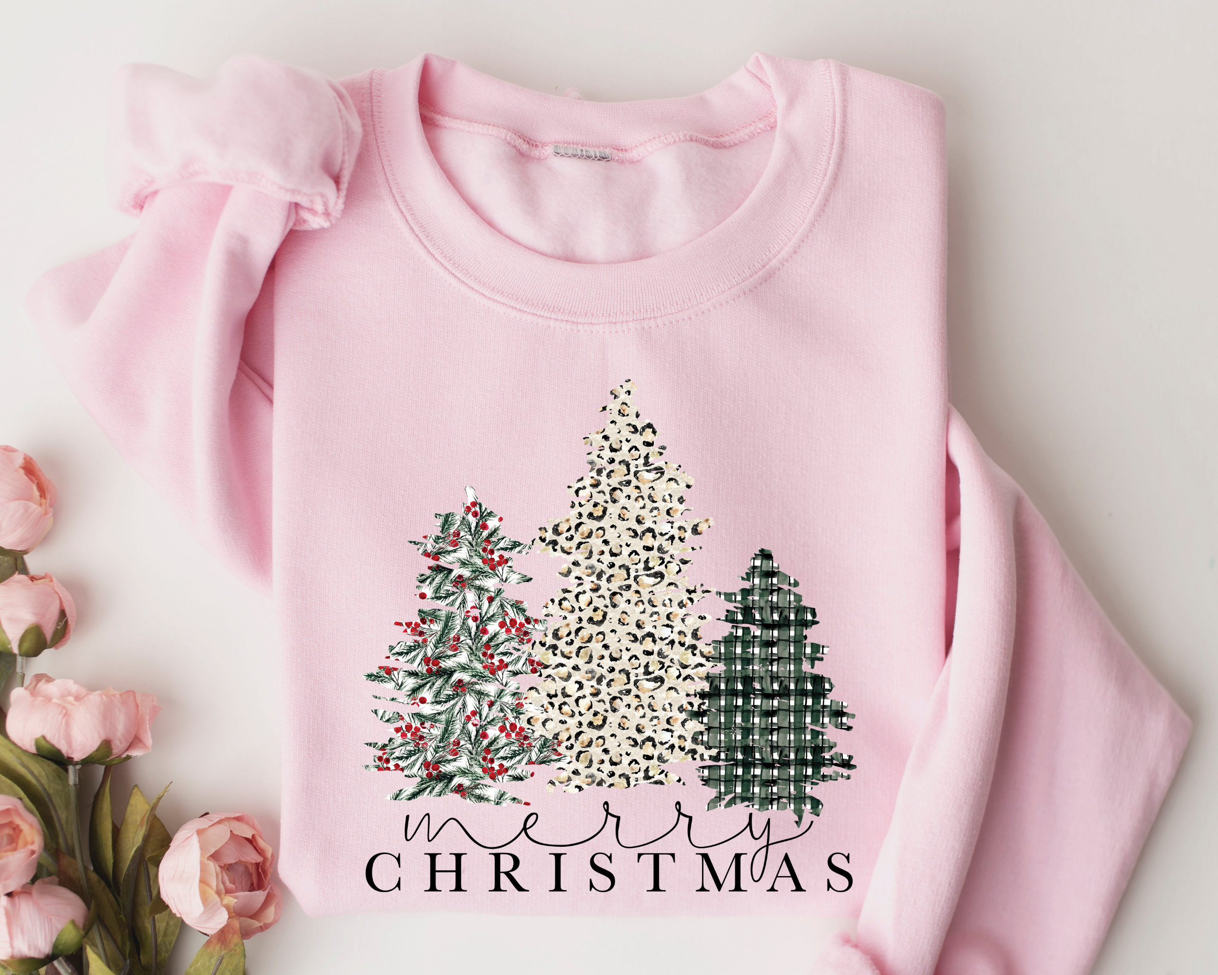 Christmas Sweatshirt, Merry Christmas Sweatshirt, Christmas Tree Sweatshirt, Women’ s Christmas Crewneck, Women’ s Christmas Sweatshirt