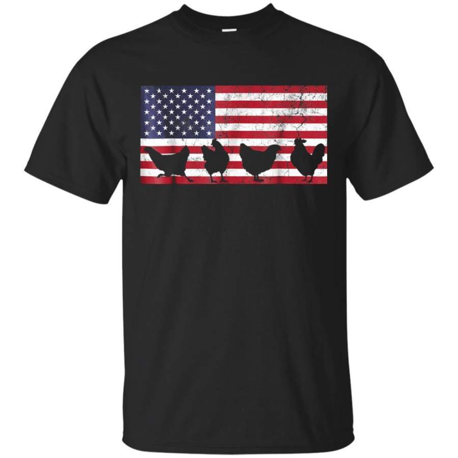 AGR American Flag Shirt Chicken Lover Usa July 4th Men Women Kid Jaq T-shirt