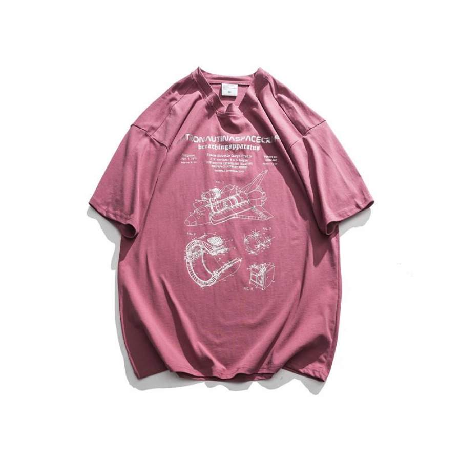 Fashion Printing Space Airship NASA Couples T-Shirt